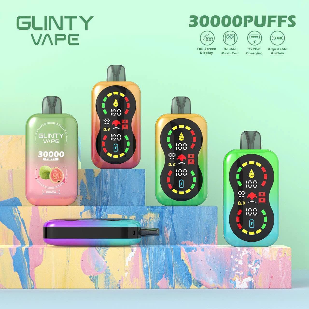Review chi tiết Pod 1 lần Glinty Vape 30000 Hơi (50mg)