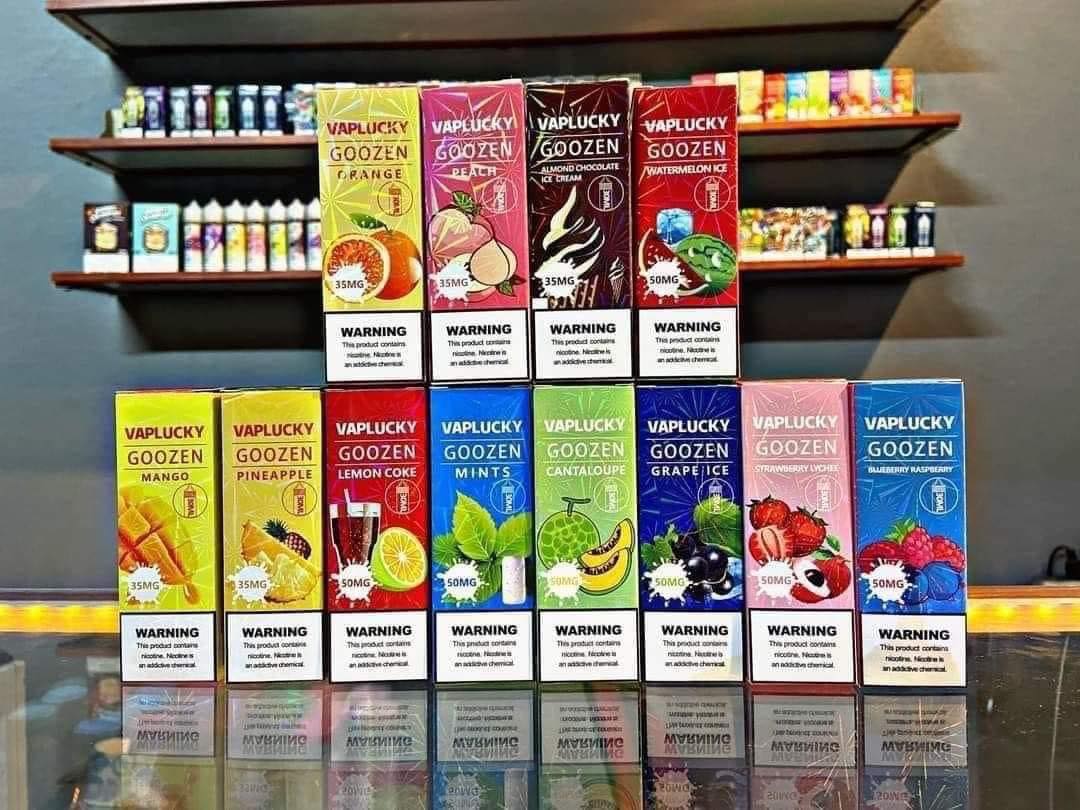 Giới thiệu và review chi tiết chai juice Vaplucky Goozen Saltnic (30ml / 35mg / 50mg / 60mg)