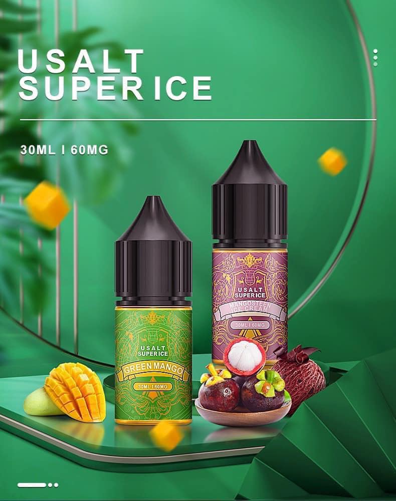 Giới thiệu và review chi tiết chai juice Usalt Super Ice Saltnic (30ml / 60mg)