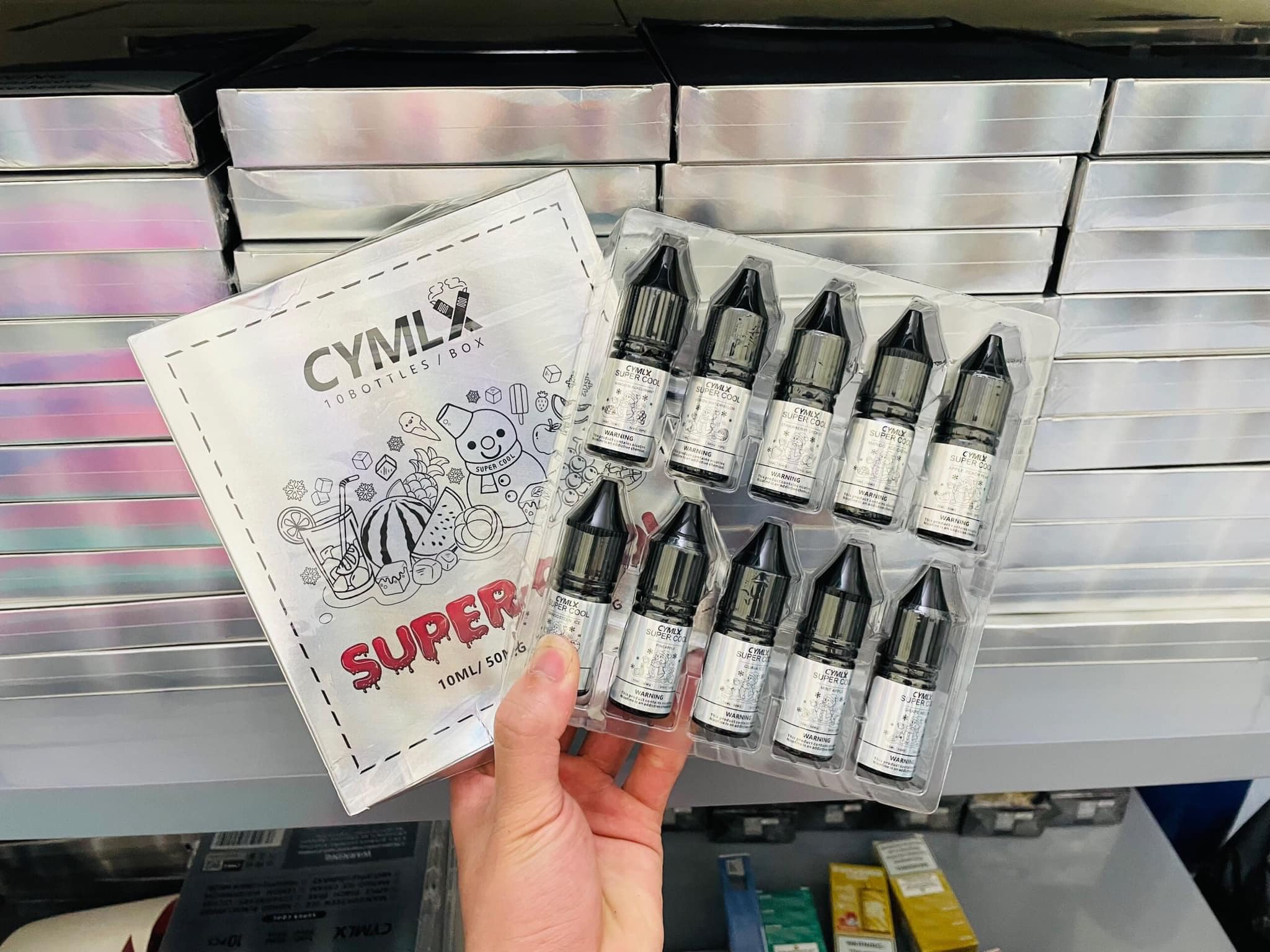 Giới thiệu và review chai juice Cymlx Super Cool Saltnic (10ml / 50mg)
