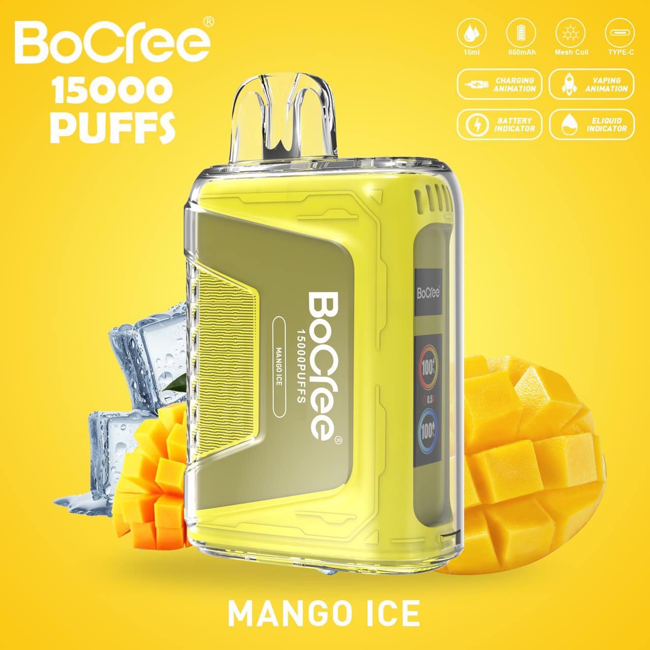 Giới thiệu và đánh giá chi tiết Pod 1 lần Bocree 15000 Hơi (50mg)