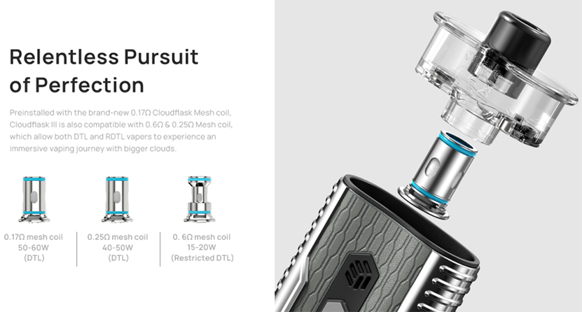 Occ Aspire Cloudflask V3 0.25 ohm / 0.6 ohm