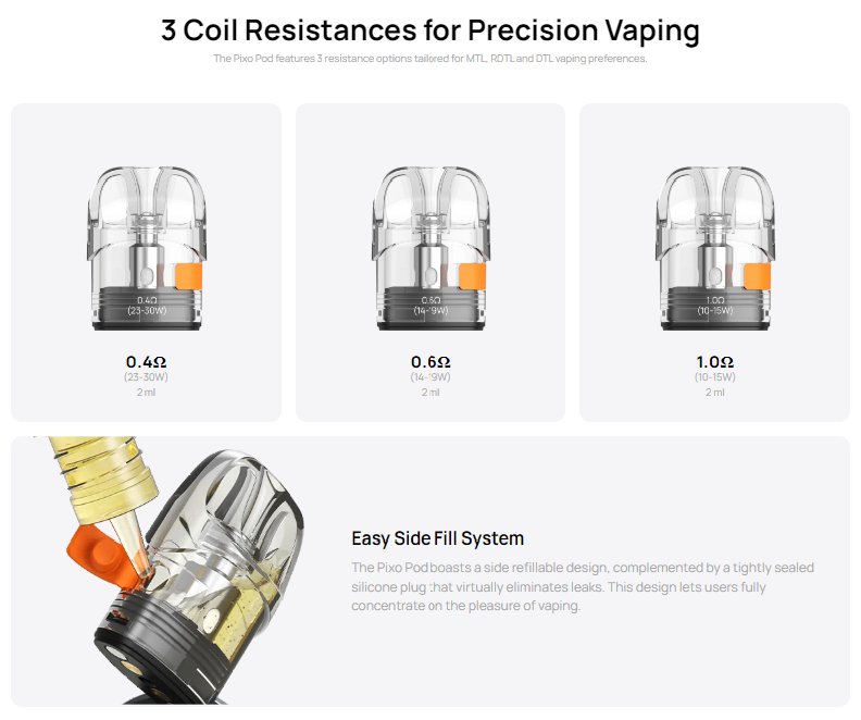 Đầu Pod Thay Thế Aspire Pixo 30W Pod Kit