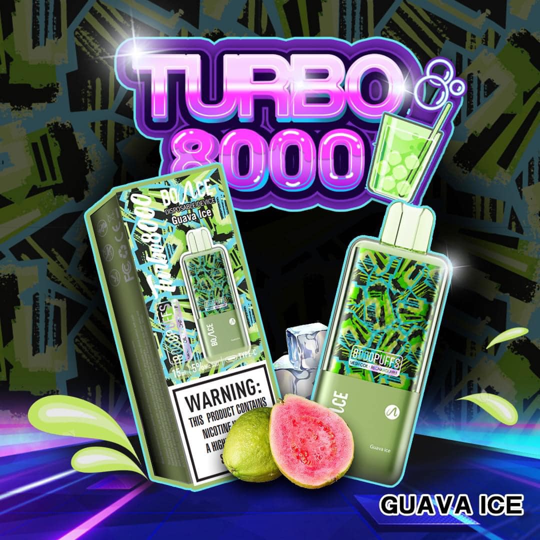 Turbo 8000 Hơi Hương Vị Ổi Lạnh (50mg) – Pod 1 Lần