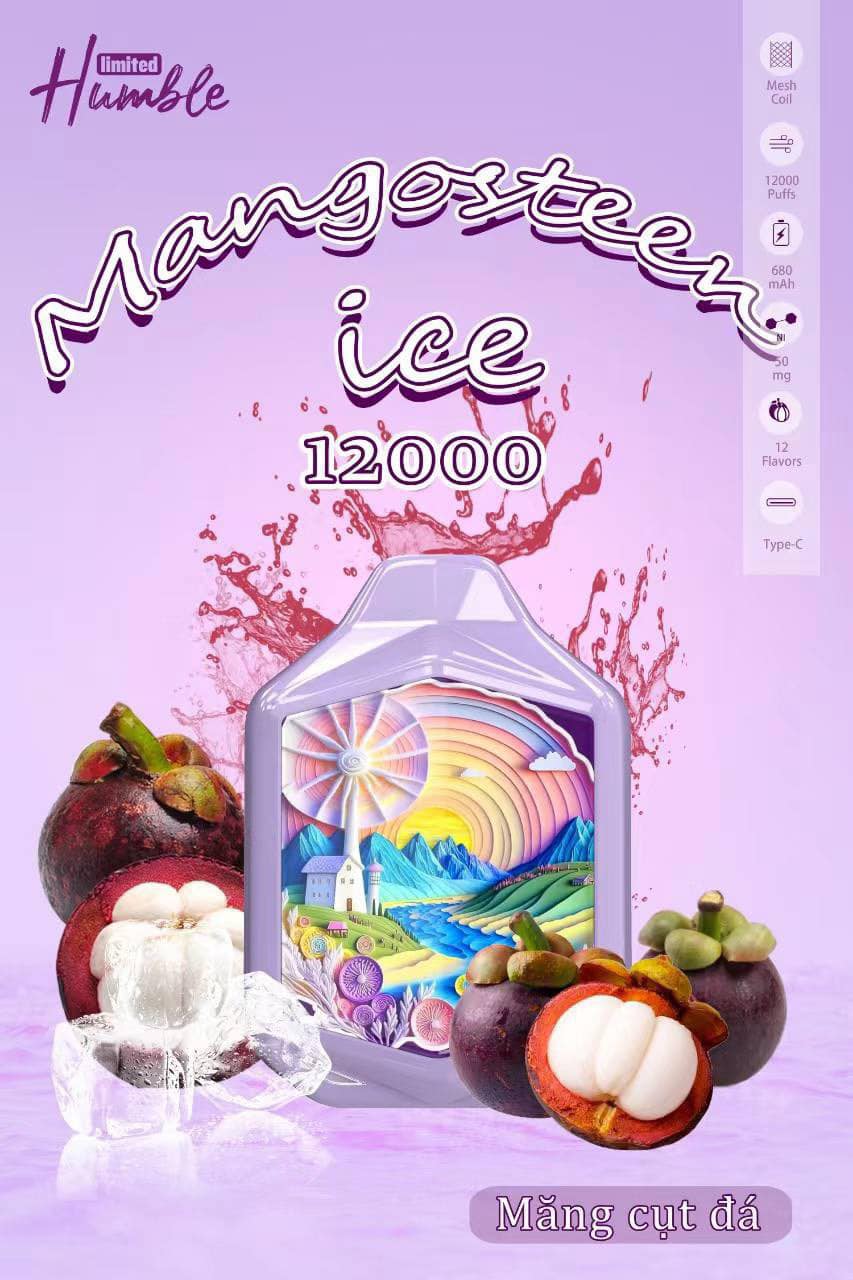 Humble (Limited) 12000 Hơi - Măng Cụt Đá (50mg) – Pod 1 Lần
