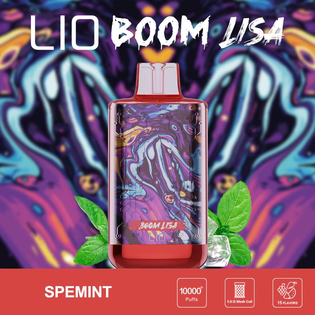 LIO BOOM Lisa 10000 Hơi Bạc Hà (50mg) – Pod 1 Lần