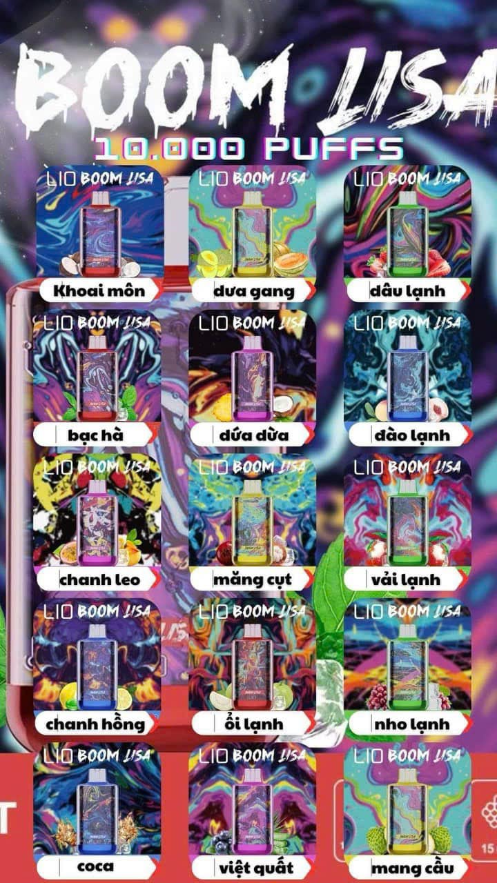 LIO BOOM Lisa 10000 Hơi Dưa Gang Lạnh (50mg) – Pod 1 Lần