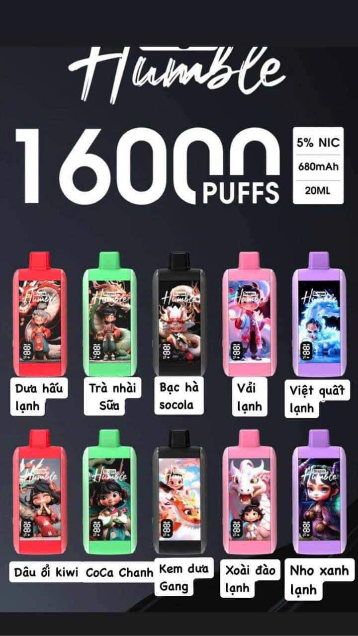 Humble 16000 Hơi - Việt Quất Lạnh (50mg) – Pod 1 Lần