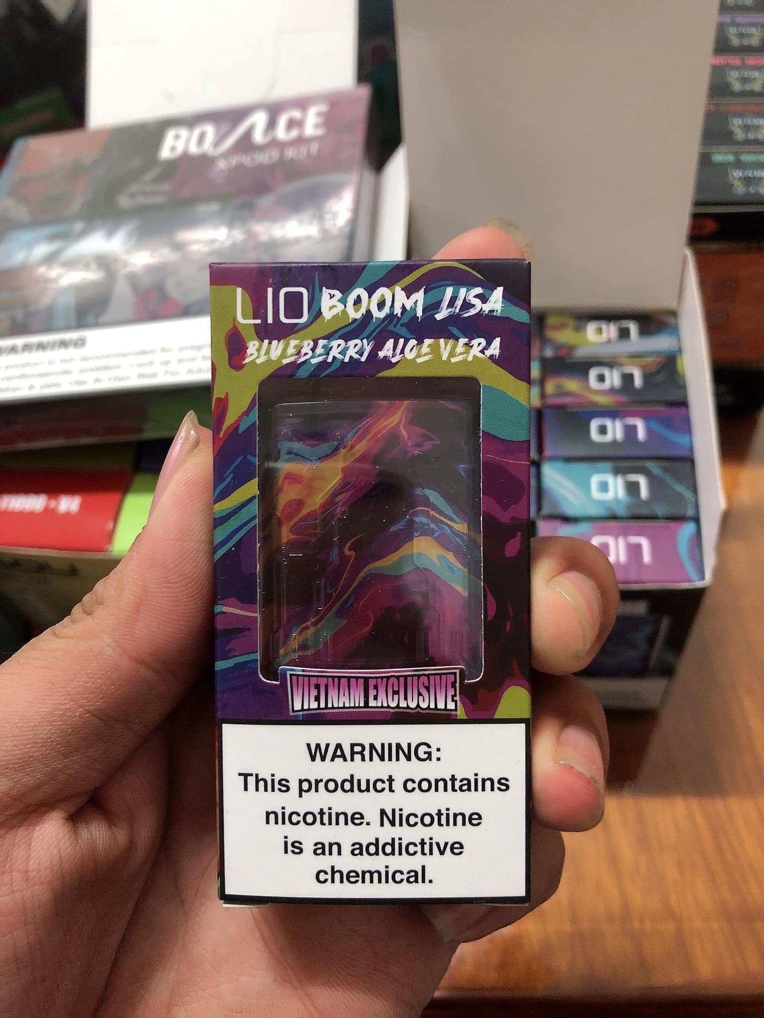 LIO BOOM Lisa 10000 Hơi Việt Quất Lô Hội (50mg) – Pod 1 Lần