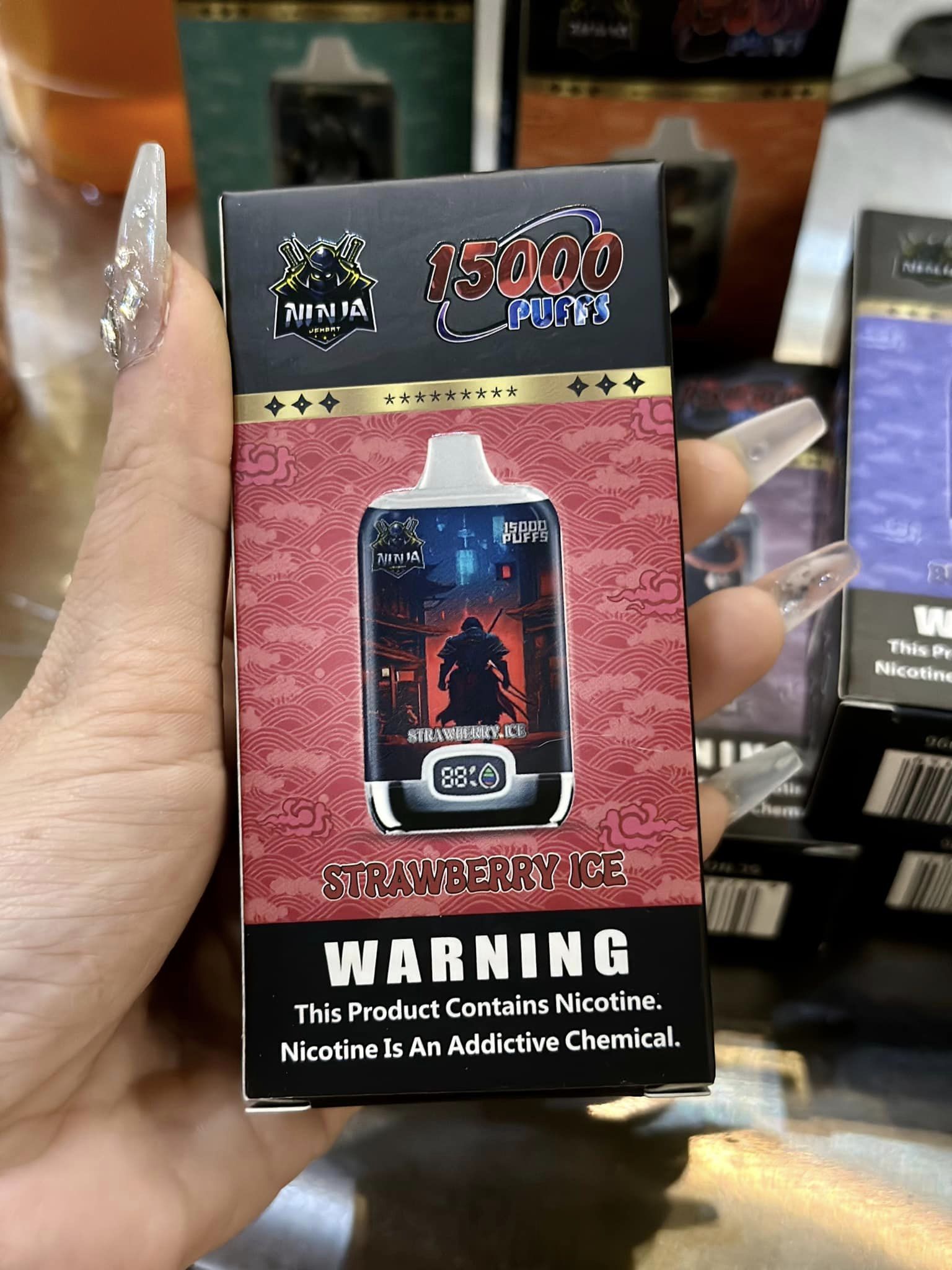Ninja 15000 Hơi Dâu Lạnh (50mg) – Pod 1 Lần