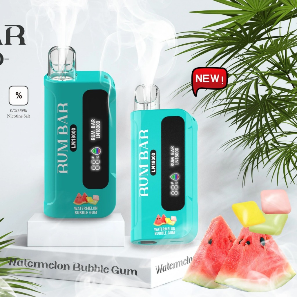 Rum Bar 18000 Hơi Dưa Hấu Kẹo Gum (50mg) – Pod 1 Lần