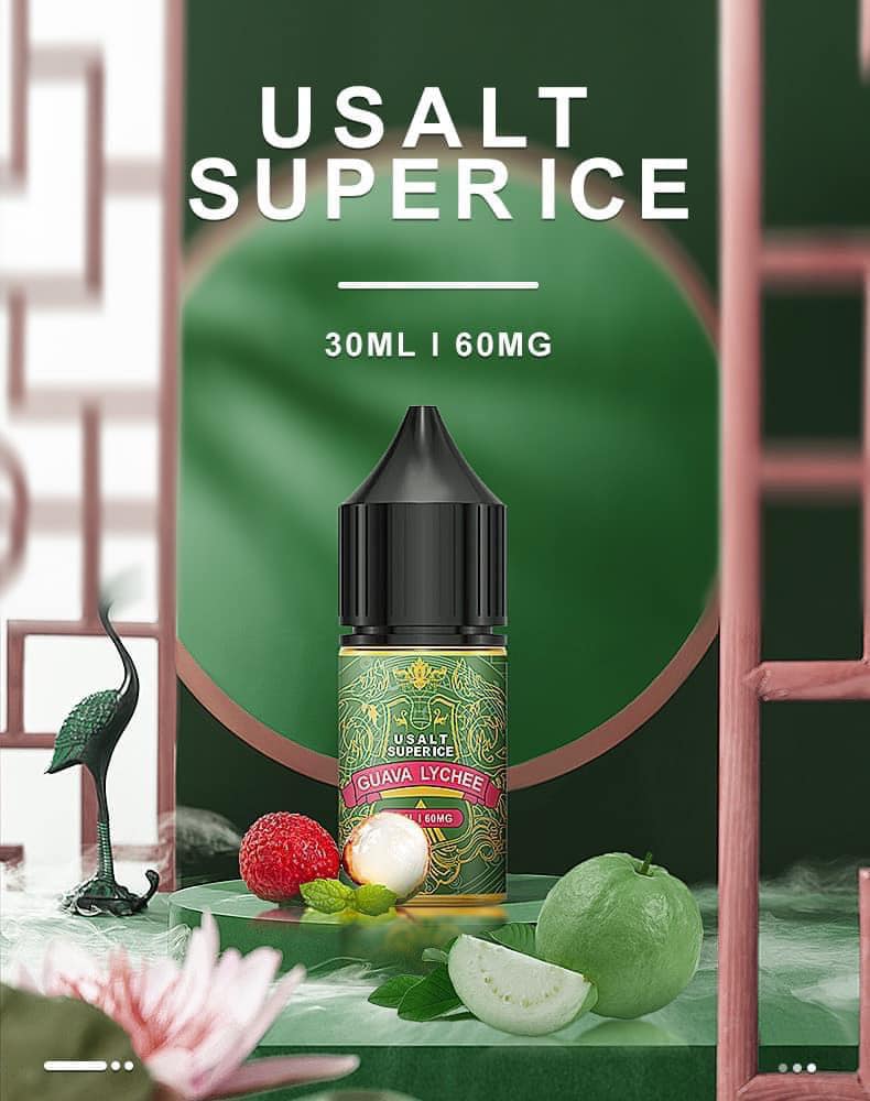 Usalt Super Ice Guava Lychee Ổi Mix Vải Saltnic (30ml / 60mg)