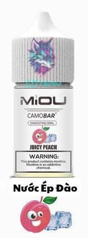 MiOU Camobar Juice Nước Ép Đào Saltnic (30ml / 50mg)