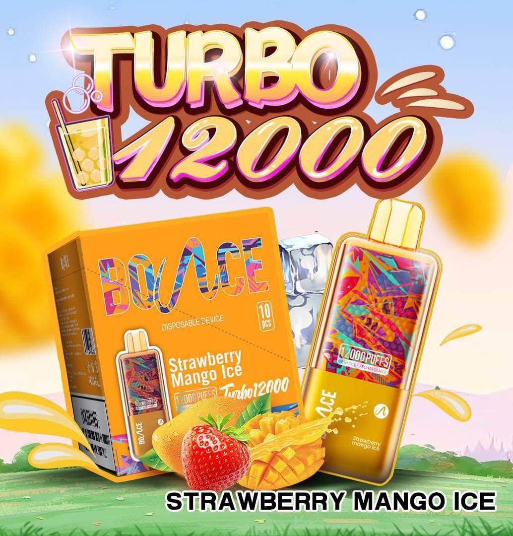 Turbo 12000 Hơi Xoài Dâu Lạnh (50mg) – Pod 1 Lần