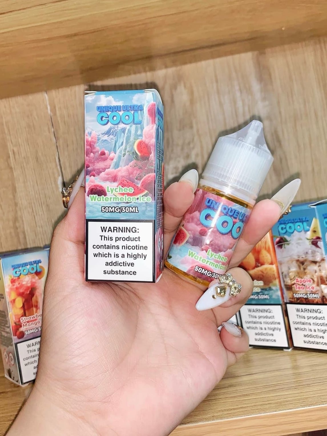 Unique Ultra Cool Vải Dưa Hấu Lạnh Saltnic (30ml / 50mg)