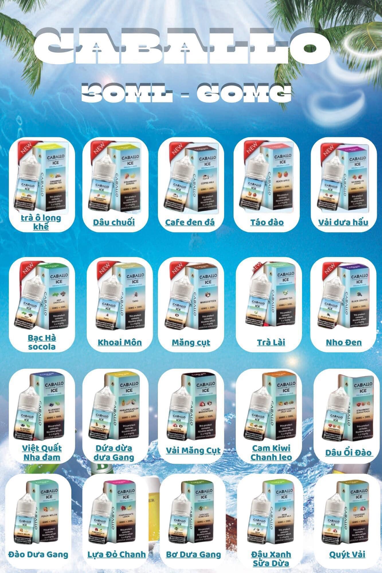 Caballo Ice Nho Đen Saltnic (30ml / 60mg)