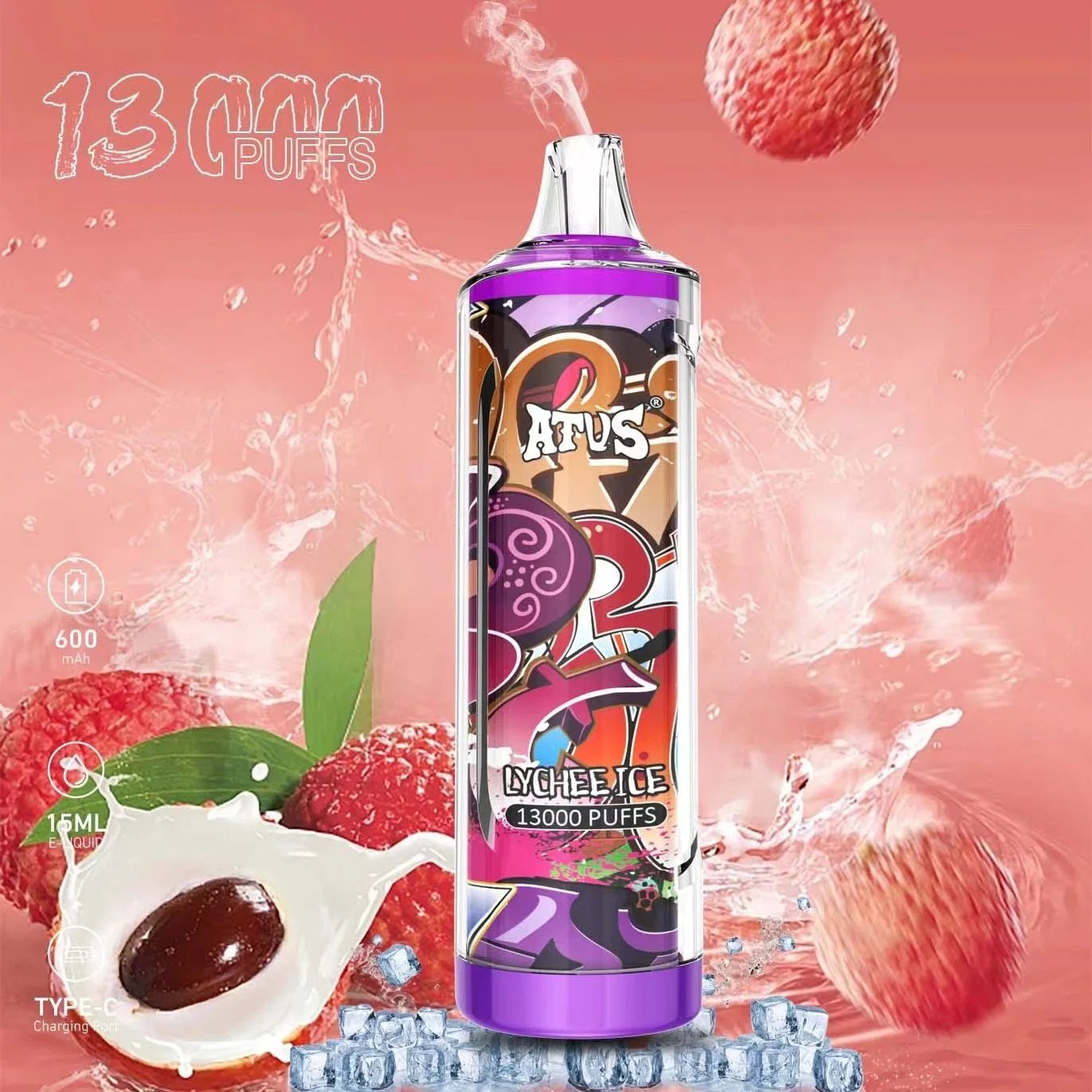 ATVS ATUS 13000 Hơi Vải Lạnh (50mg) – Pod 1 Lần