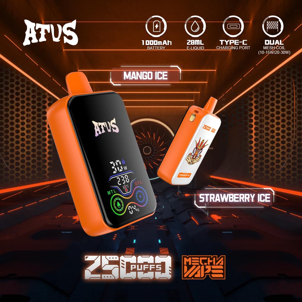 ATVS Mecha Vape 25000 Hơi Xoài Lạnh (50mg) – Pod 1 Lần