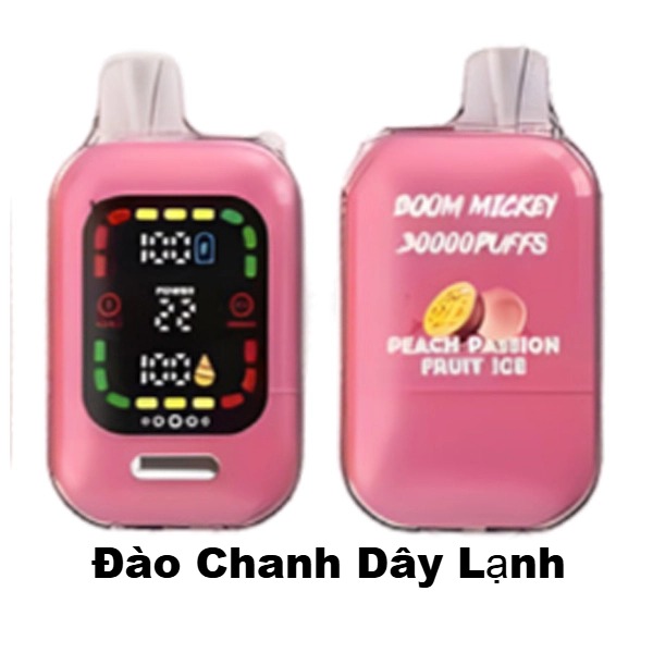 Boom Mickey 30000 Hơi Đào Chanh Dây Lạnh (50mg) - Pod 1 lần