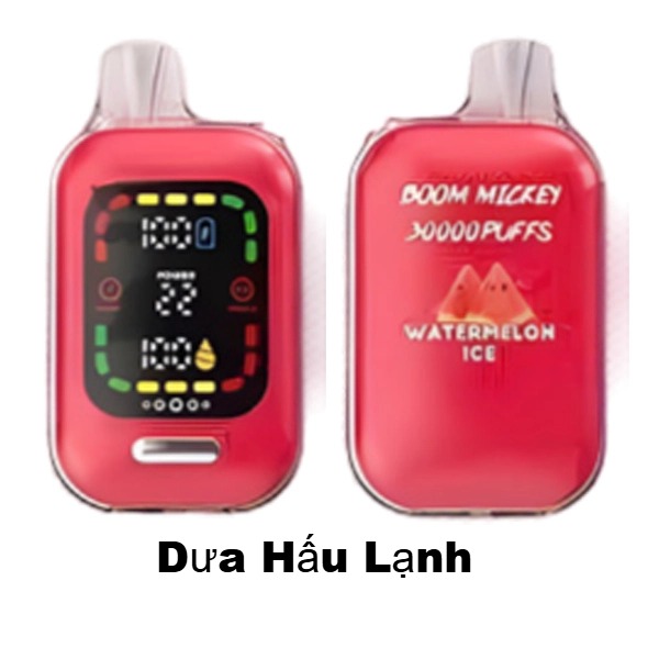 Boom Mickey 30000 Hơi Dưa Hấu Lạnh (50mg) - Pod 1 lần
