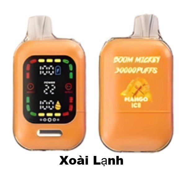 Boom Mickey 30000 Hơi Xoài Lạnh (50mg) - Pod 1 lần
