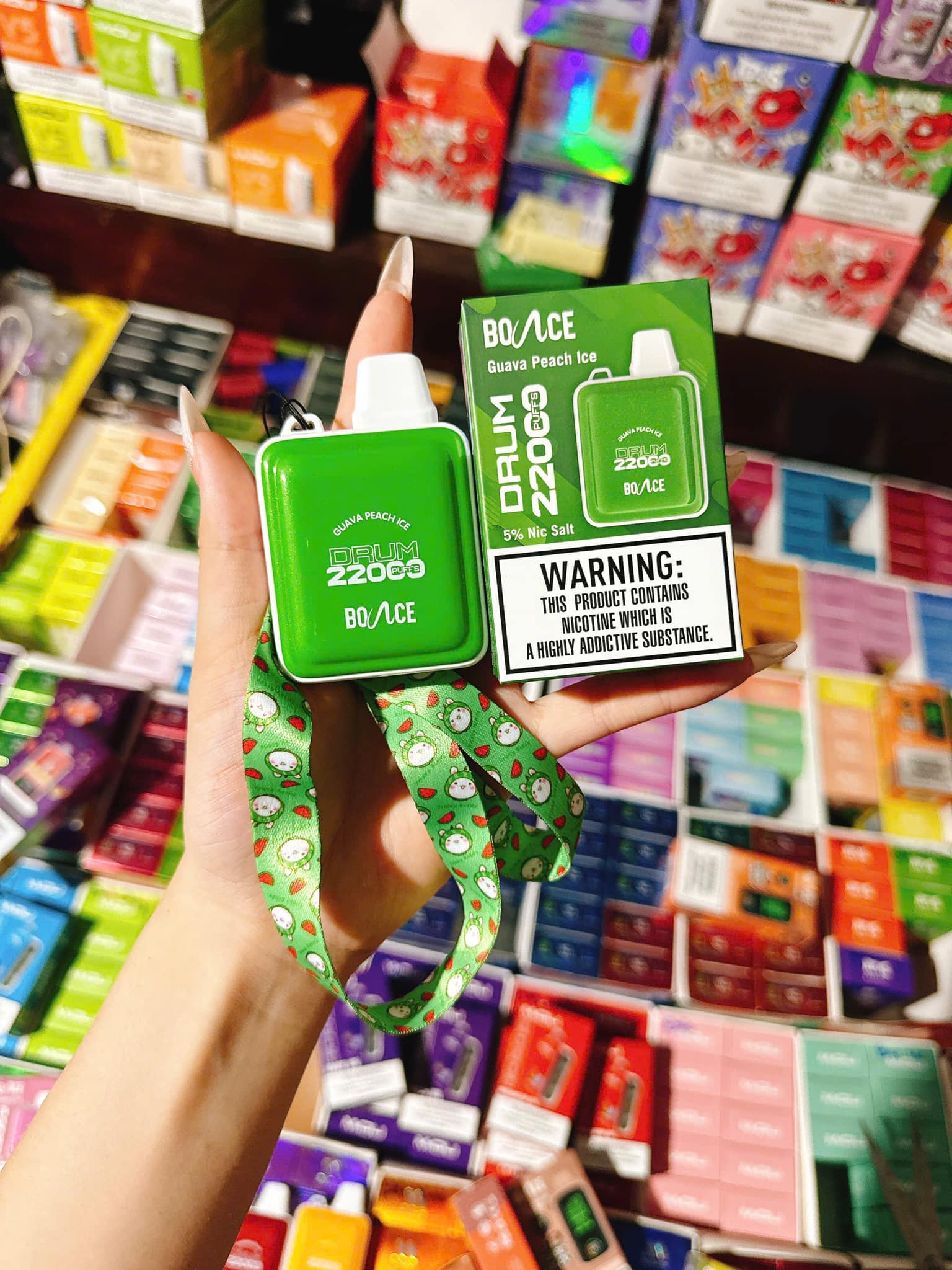 Bounce Drum 22000 Hơi Ổi Đào Lạnh (50mg) – Pod 1 Lần