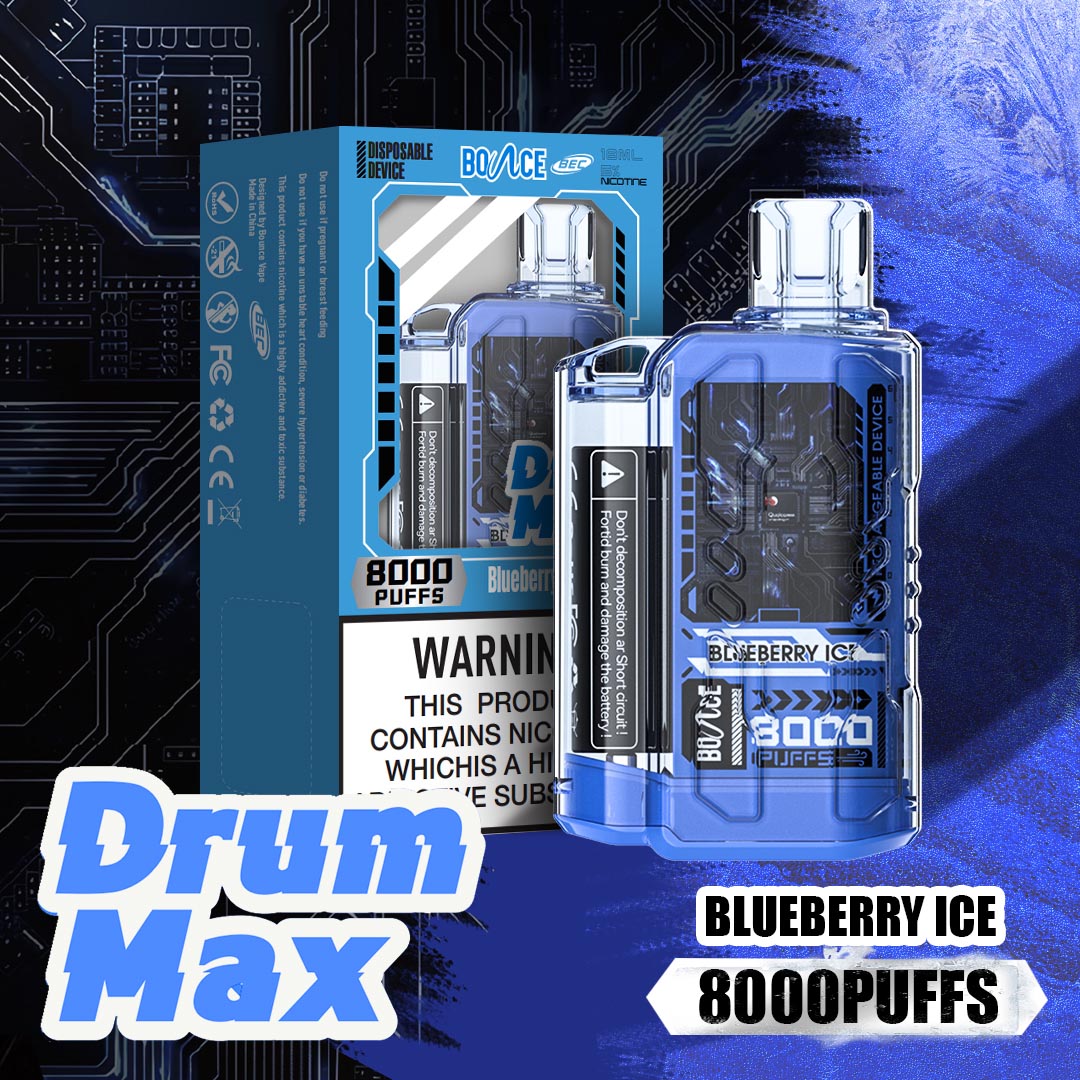Bounce Drum Max 8000 Hơi Việt Quất Lạnh (50mg) - Pod 1 lần