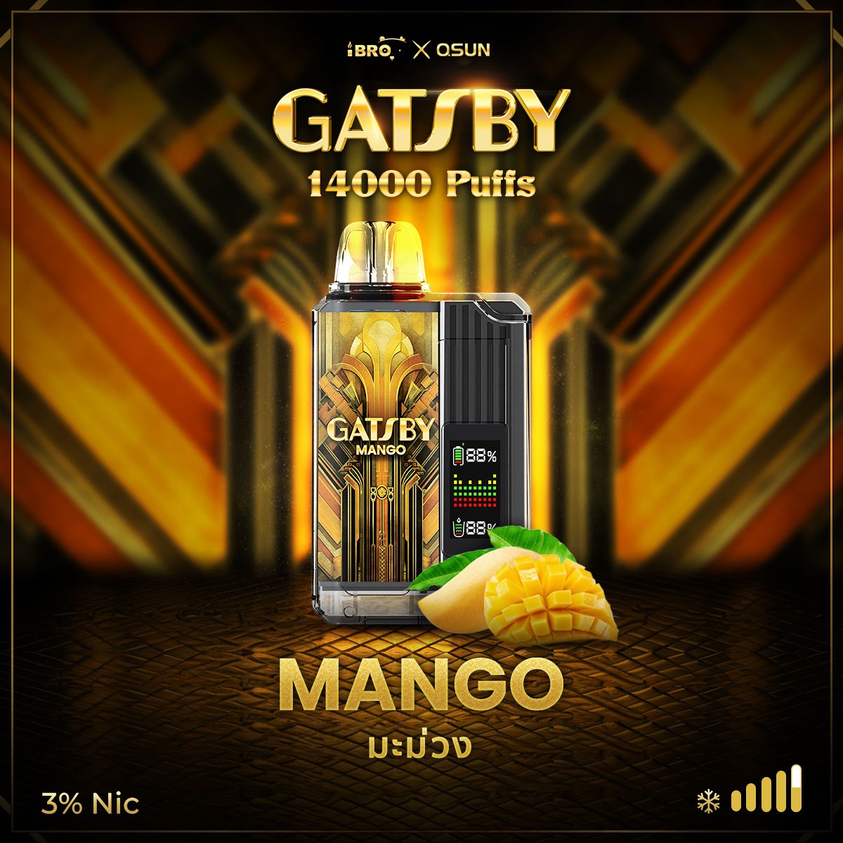 Gats By 14000 Hơi Xoài Lạnh (50mg) – Pod 1 Lần