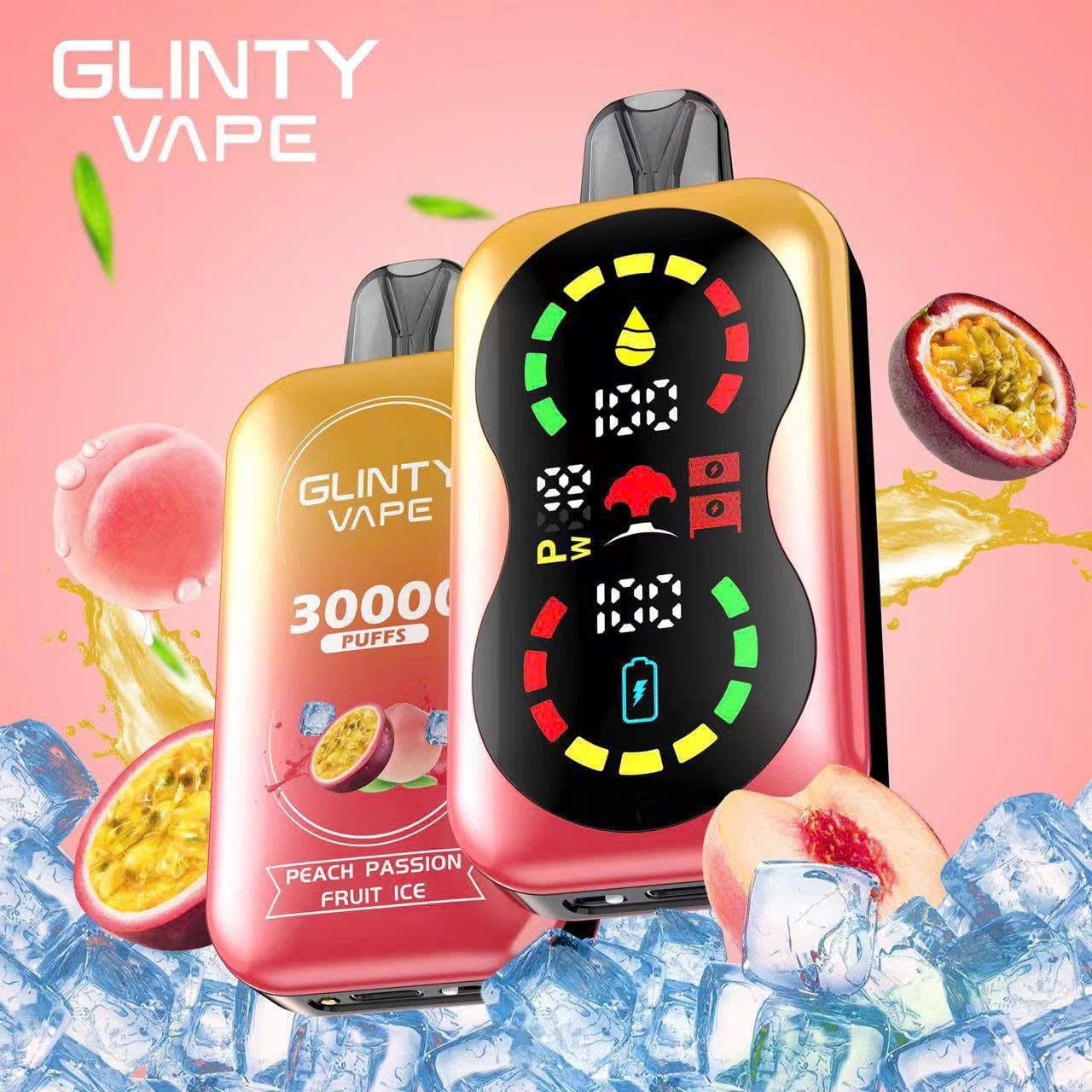 Glinty Vape 30000 Hơi Chanh Dây Đào Lạnh (50mg) – Pod 1 Lần