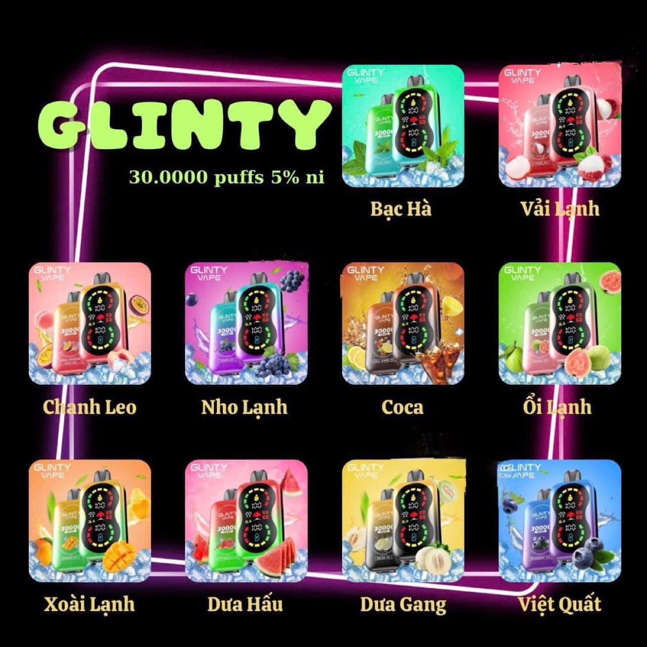 Glinty Vape 30000 Hơi Ổi Lạnh (50mg) – Pod 1 Lần