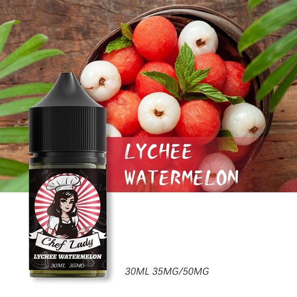 Chef Lady Lychee Watermelon Vải Dưa Hấu Saltnic (30ml/35mg/50mg)
