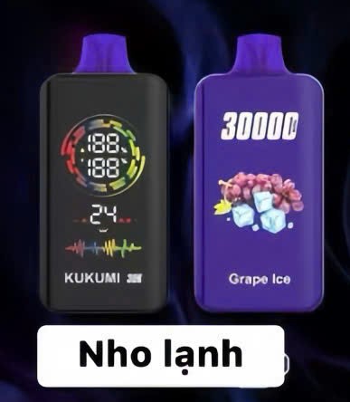Kukumi 30000 Hơi Nho Lạnh (50mg) - Pod 1 lần