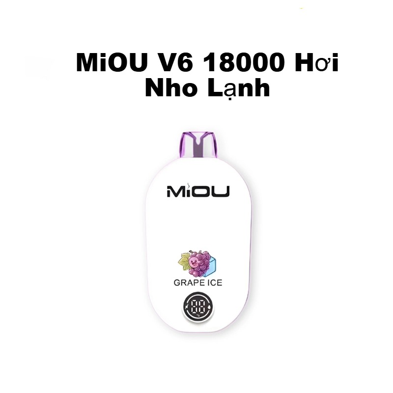 MiOU V6 18000 Hơi Nho Lạnh (50mg) – Pod 1 Lần