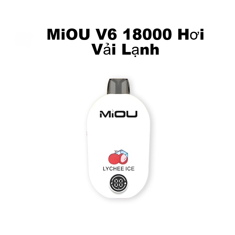 MiOU V6 18000 Hơi Vải Lạnh (50mg) – Pod 1 Lần