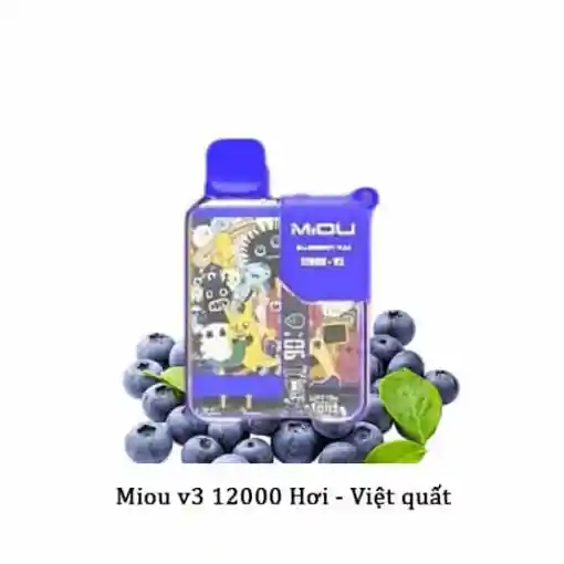 MiOU V3 12000 Hơi Hương Vị Việt Quất (50mg) – Pod 1 Lần