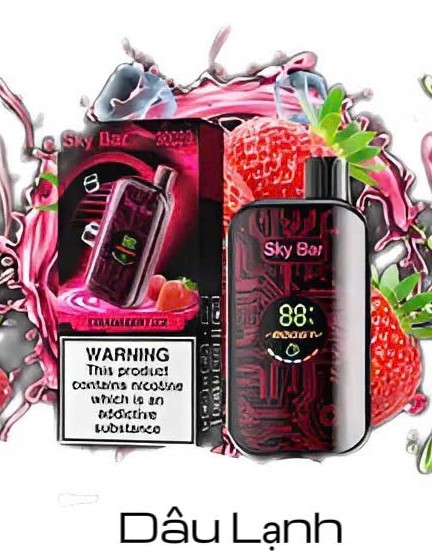 Sky Bar 30000 Hơi Dâu Lạnh (50mg) – Pod 1 Lần