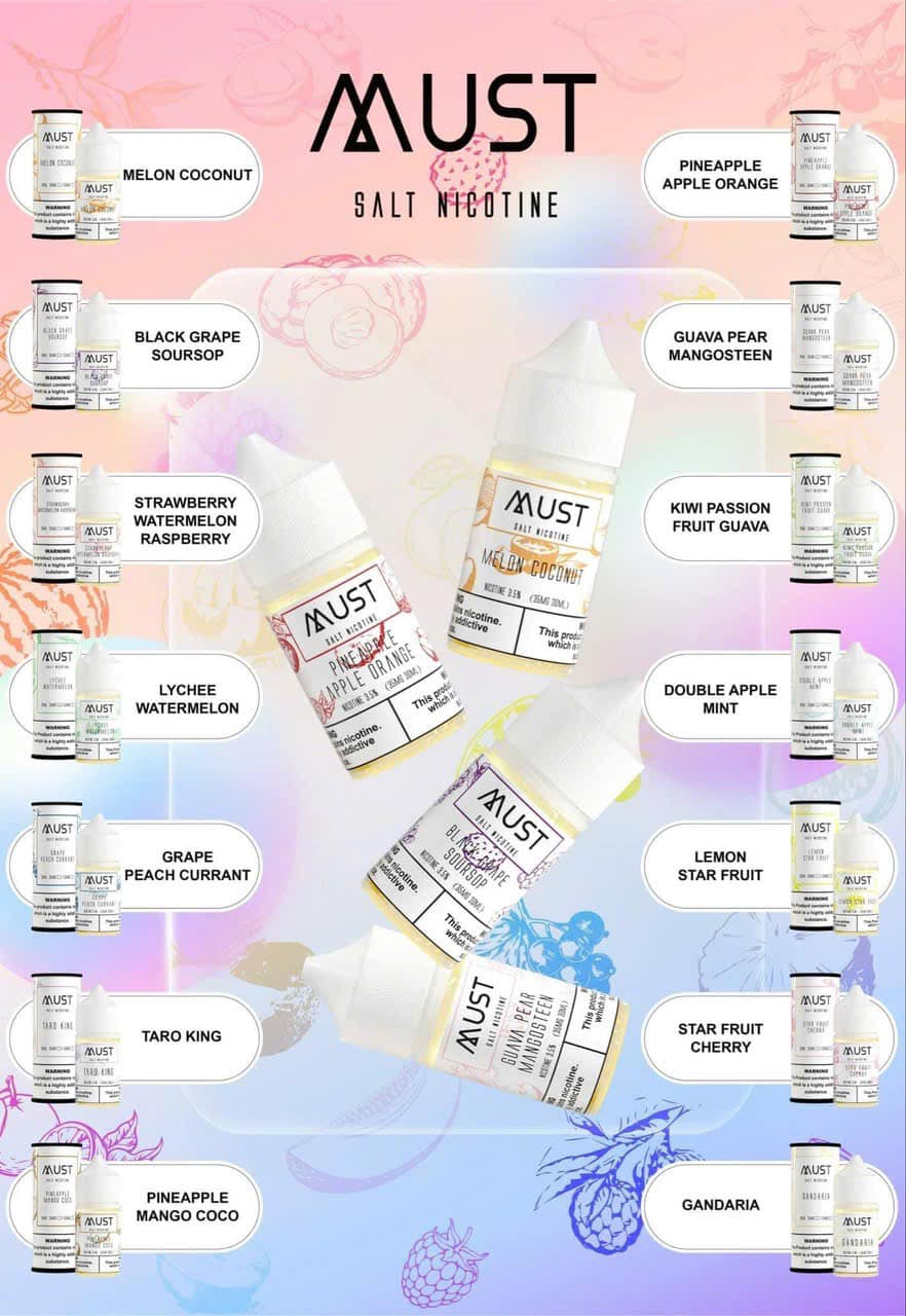MUST Nho Đen Mãng Cầu Saltnic (30ml / 35mg / 55mg)