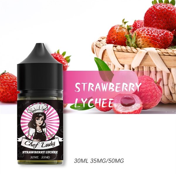 Chef Lady Strawberry Lychee Vải Dâu Saltnic (30ml/35mg/50mg)