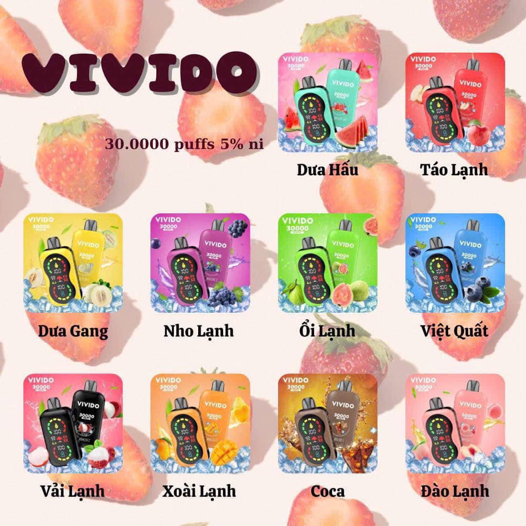 Vivido 30000 Hơi Dưa Gang Lạnh (50mg) – Pod 1 Lần