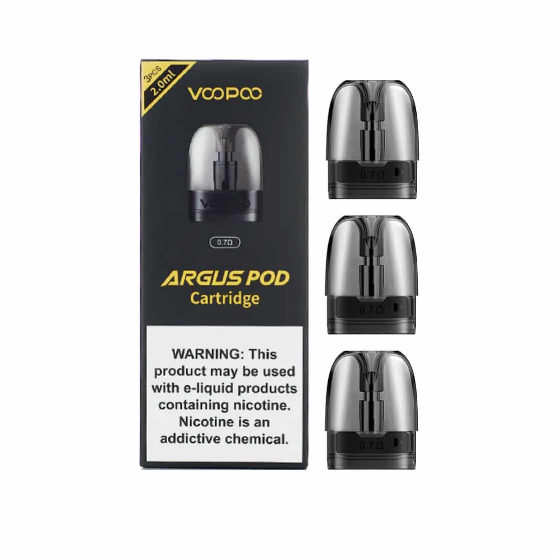 Voopoo Argus Cartridge 0.7 ohm / 1.2 ohm 3pcs/pack (close pod)