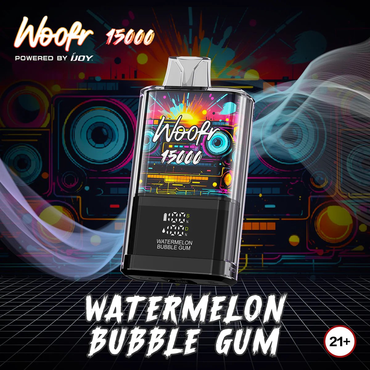 LIO Woofr 15000 Hơi Dưa Hấu Sing Gum (50mg) – Pod 1 Lần