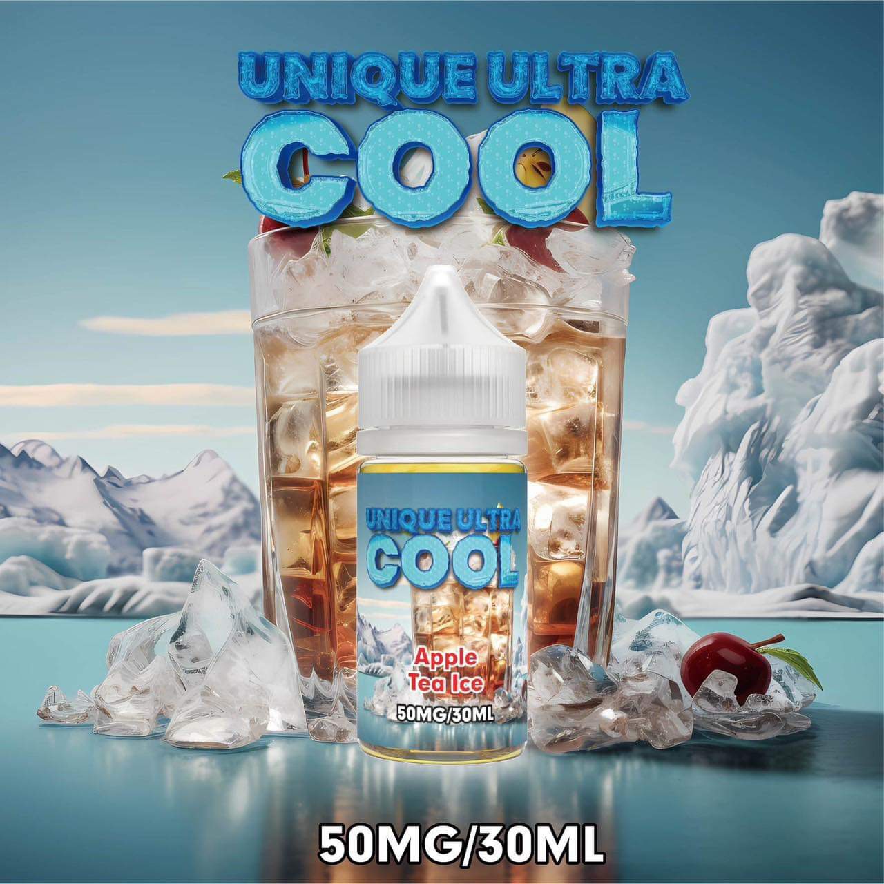 Unique Ultra Cool Trà Táo Đỏ Lạnh Saltnic (30ml / 50mg)