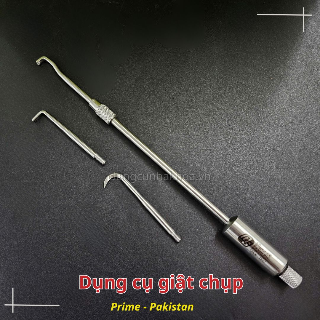 Cây giật chụp tháo mão tay, dụng cụ giật chụp nha khoa