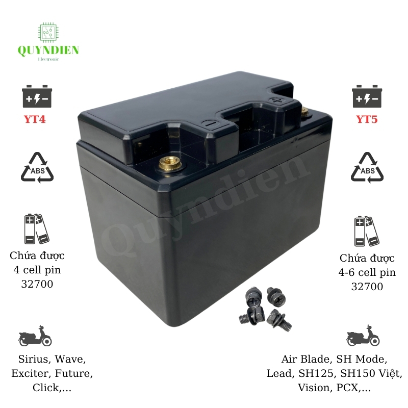 ⚙️ Phân Tích Kỹ Thuật Vỏ Bình YT4/YT5 – Giải Pháp Tích Hợp Pin Lithium 32700 Tối Ưu