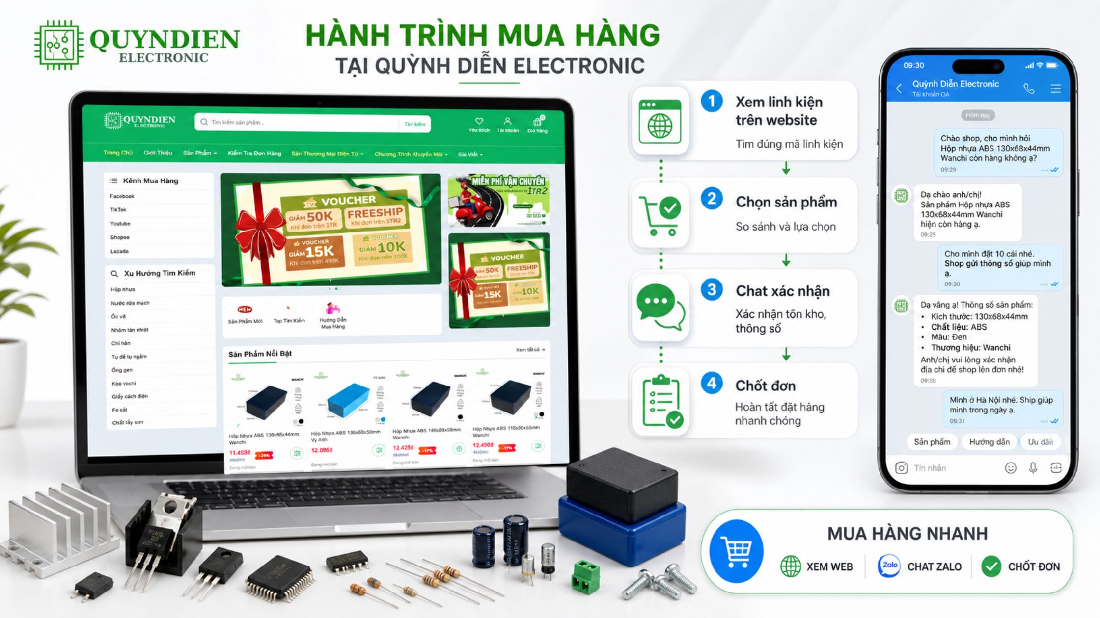 Bán Linh Kiện Điện Tử Giá Tốt: Đủ Hàng, Đúng Mã, Chốt Đơn Nhanh