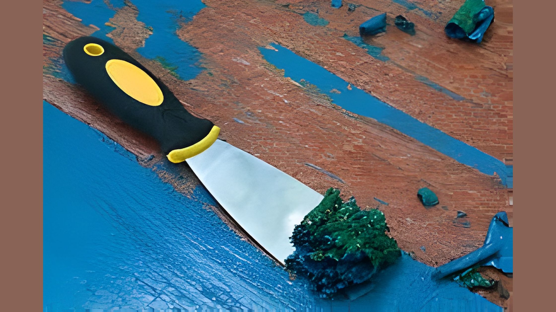 Bề mặt kim loại bám chặt  vết sơn cũ lâu ngày được làm sạch bởi chất tẩy sơn vô cùng nhanh gọn