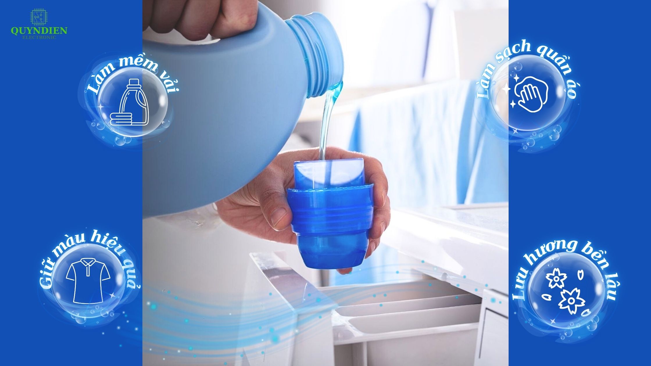 Mỗi giọt EMOLAN – là công thức hoàn hảo cho 4 hiệu quả trong 1 lần giặt