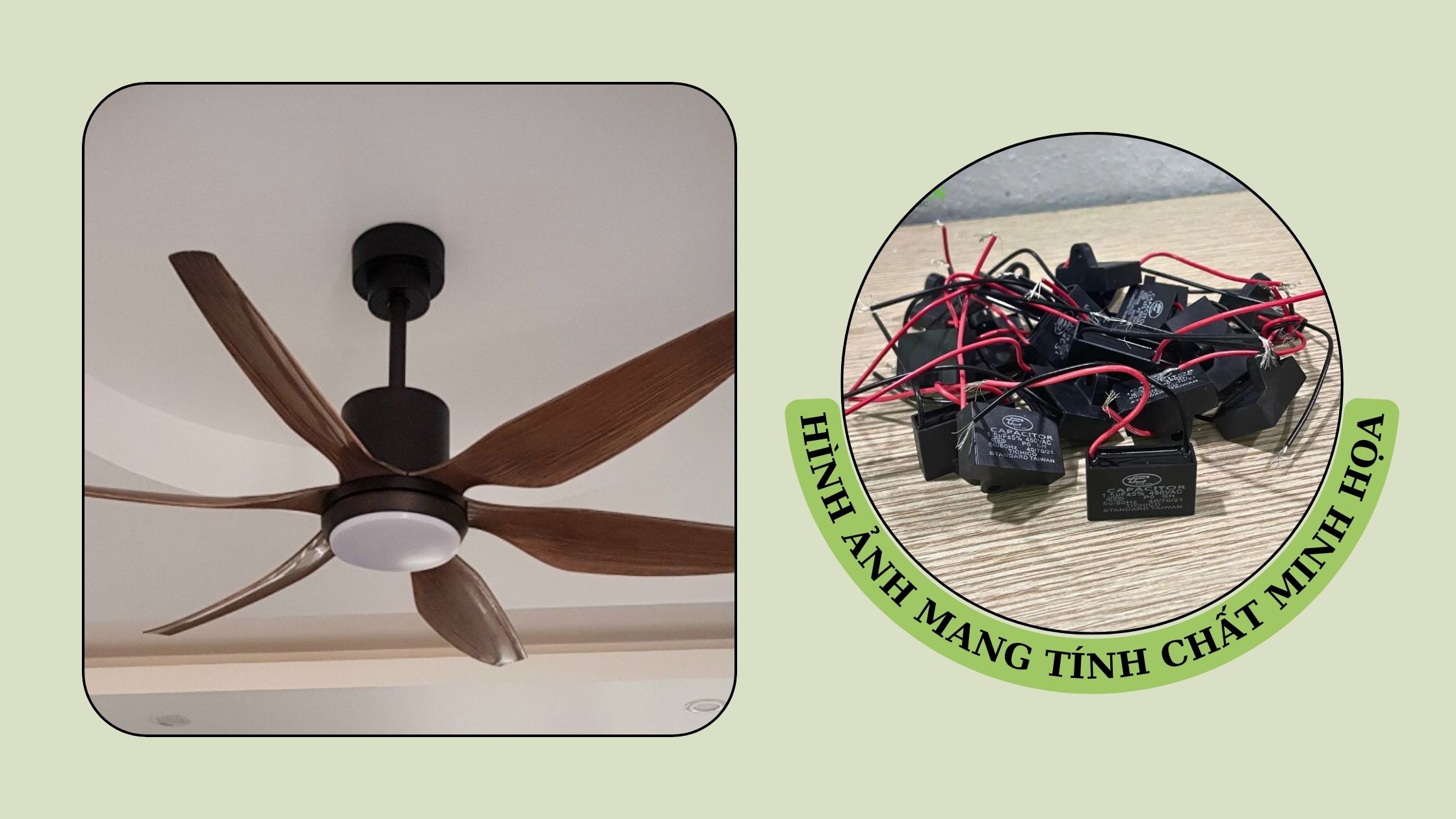 Dùng trong quạt trần cao cấp, giúp quạt khởi động êm, vận hành ổn định, tiết kiệm điện và tăng tuổi thọ motor.