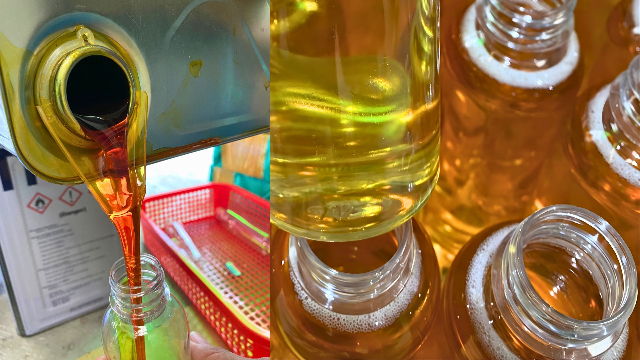 Rót keo cách điện trực tiếp từ can 20L – màu chuẩn, độ sệt đúng tiêu chuẩn nhà sản xuất.