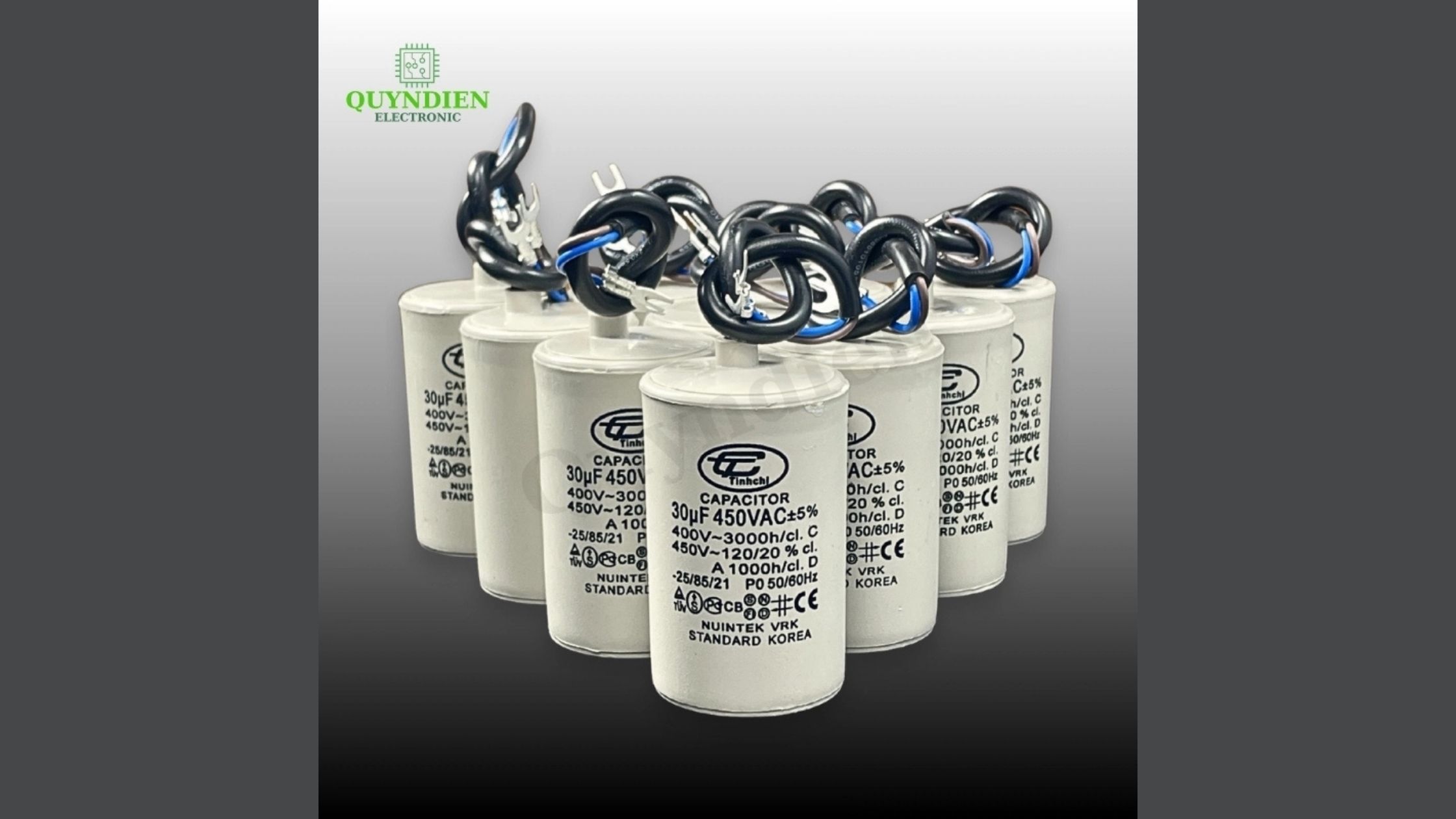 Hàng chính hãng phân phối bởi Linh Kiện Quỳnh Diễn, đảm bảo trị số chuẩn, điện dung ổn định, độ bền vượt trội.